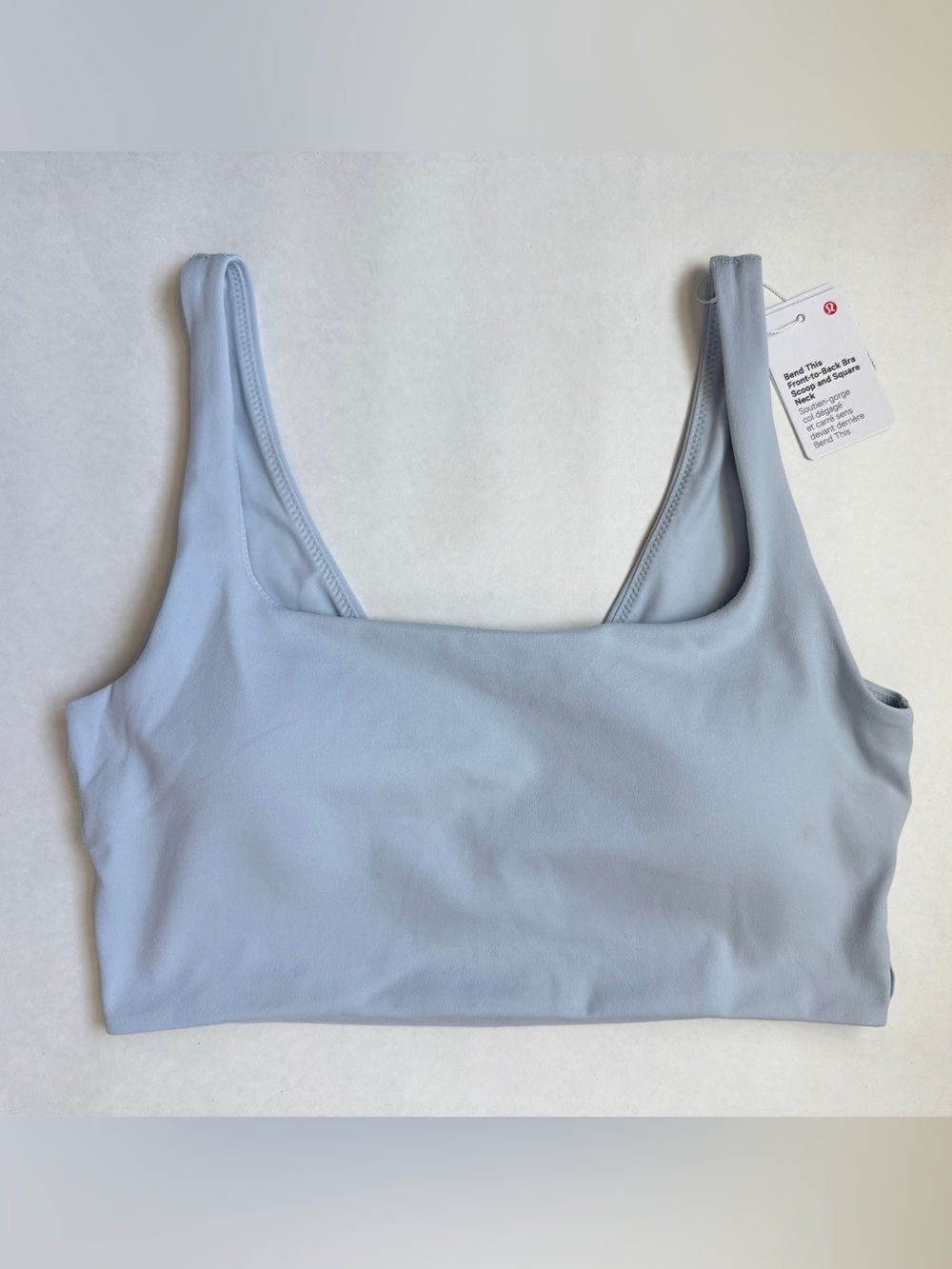 NWT Lululemon Bend This Front-to-Back Bra Scoop & Square Neck Starch Blue S/M